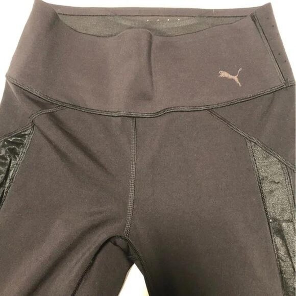 Puma Workout Leggings Black High Waist Pocket Compression Athleisure Size Small - Picture 3 of 6